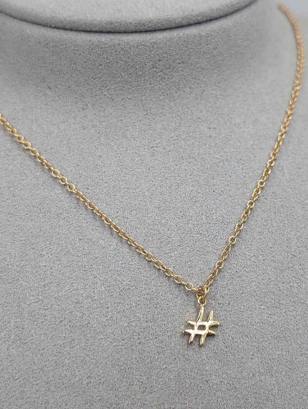 Gorjana Hashtag # Gold Pendant Necklace Retired M335